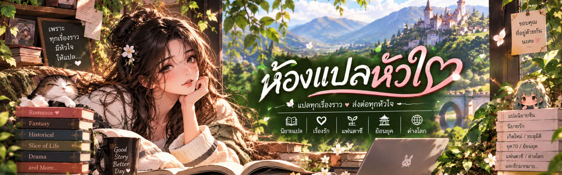 แบนเนอร์ของ ห้องแปลหัวใจ