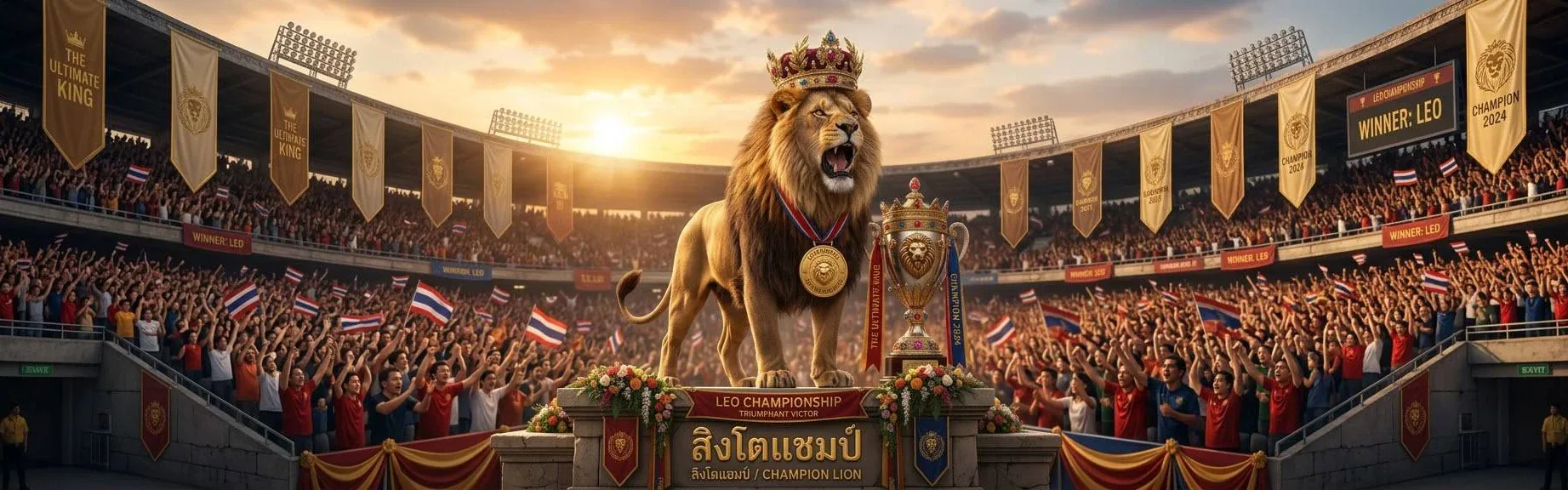 แบนเนอร์ของ สิงโตแชมป์