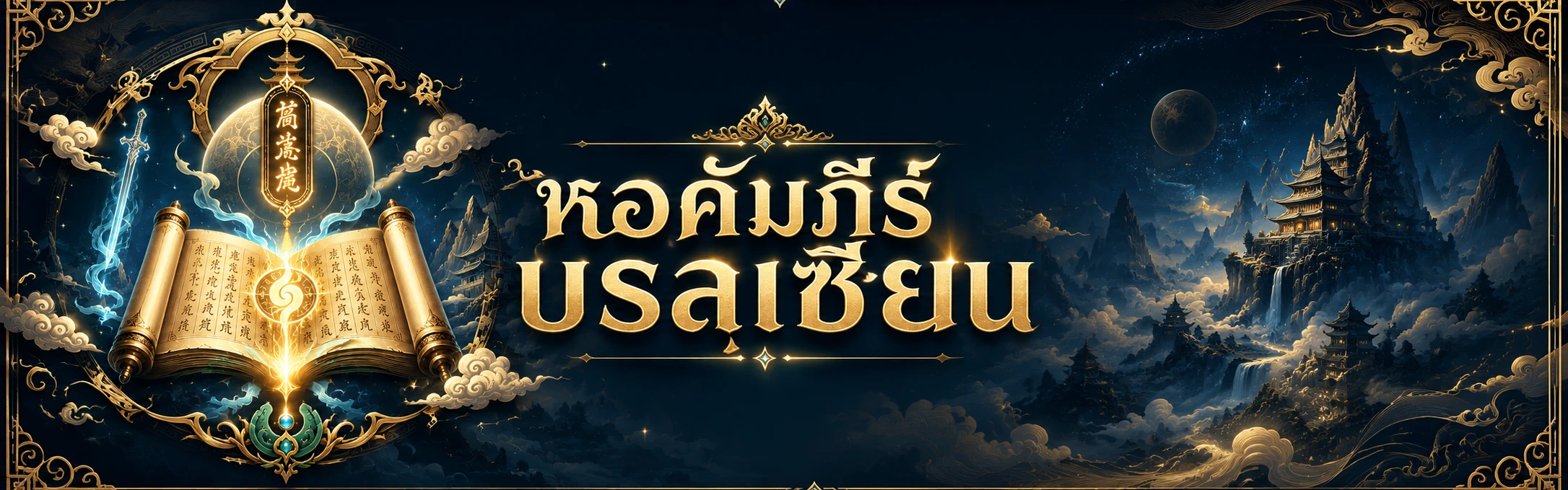 แบนเนอร์ของ หอคัมภีร์บรรลุเซียน